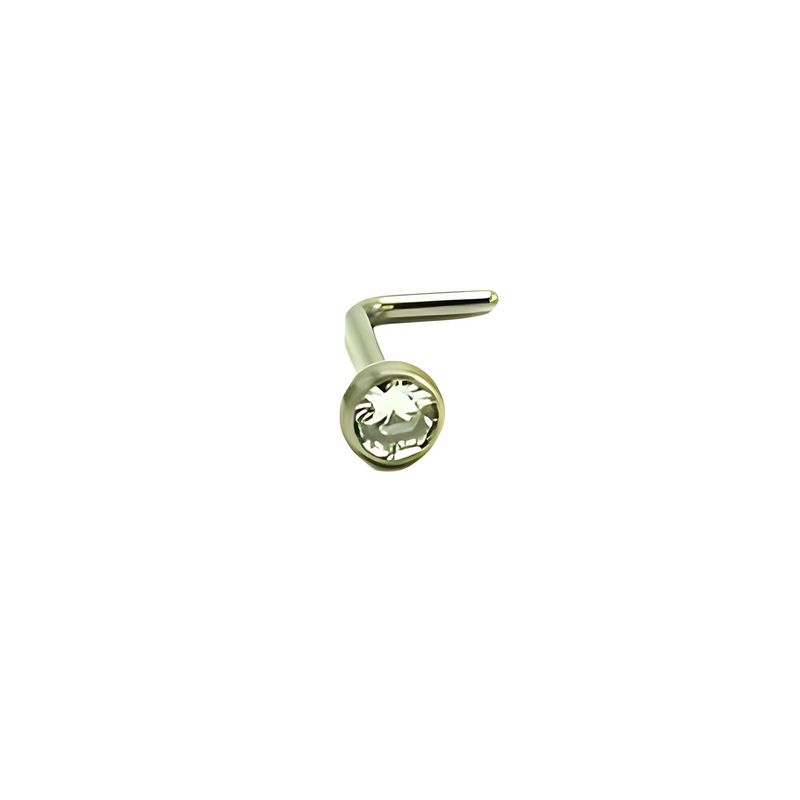 ELBAULDEJUMA - Piercing Nostril Tipo L Titanio Astm F136 20g 3mm Nariz