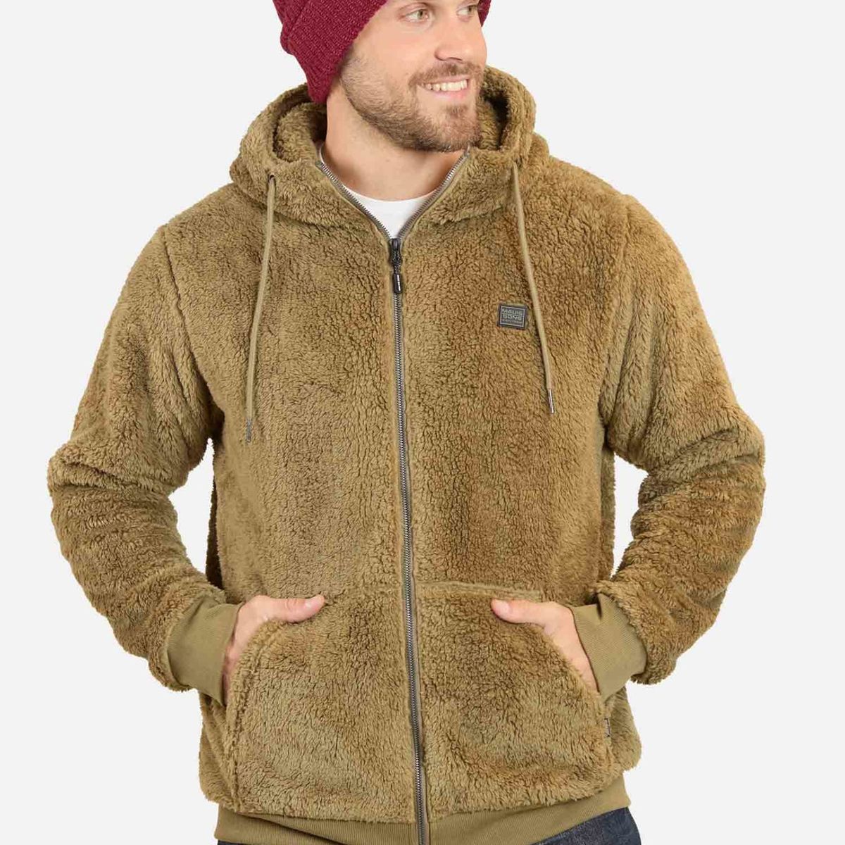 MAUI AND SONS - Poleron Chiporro Esfaiter Cafe Hombre Maui And Sons