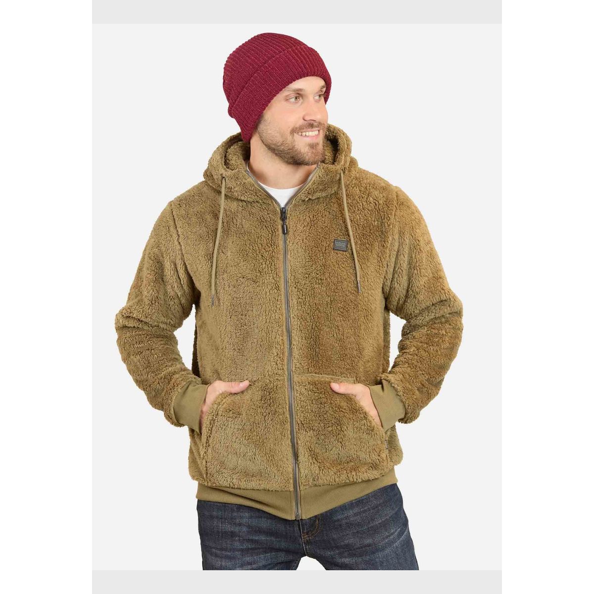 MAUI AND SONS - Poleron Chiporro Esfaiter Cafe Hombre Maui And Sons