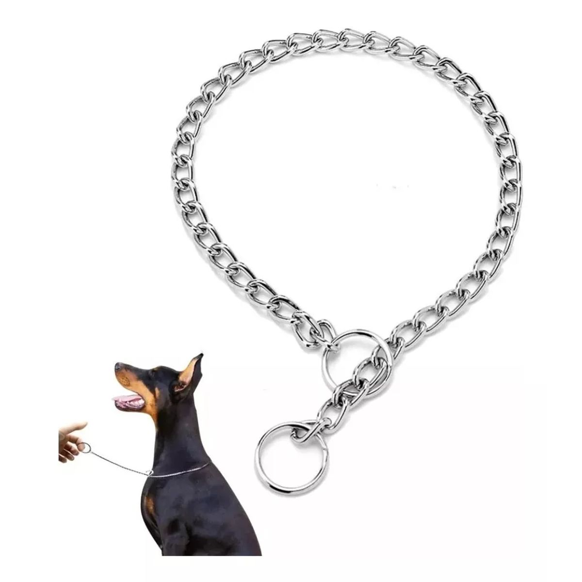 DEFENSOR FOREVER - Collar De entrenamiento Metálico, Para Perro 65 Cm.