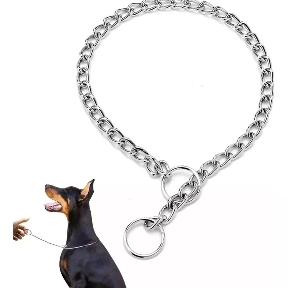 DEFENSOR FOREVER - Collar De entrenamiento Metálico, Para Perro 55 Cm.