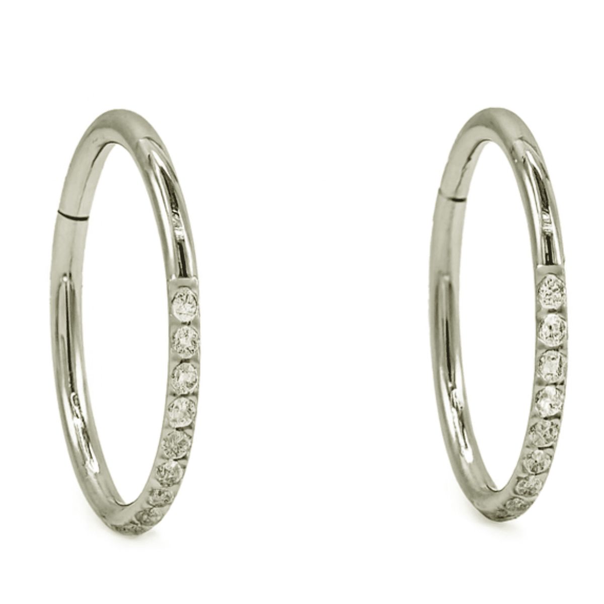 ELBAULDEJUMA - Argollas Huggies 8mm 16g Titanio F136 Circonio