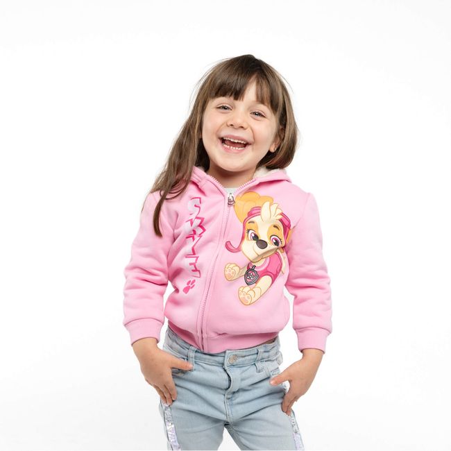 PAW PATROL - Poleron con gorro Niña Skye Rosado Paw Patrol
