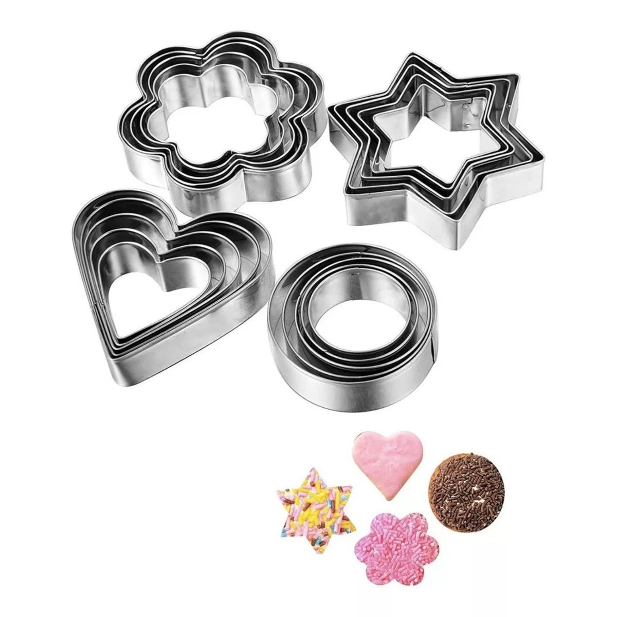 Set 12 Moldes Cortador Para Galletas Moldes Reposteria Cocina., marca GENERICO - Foto Principal