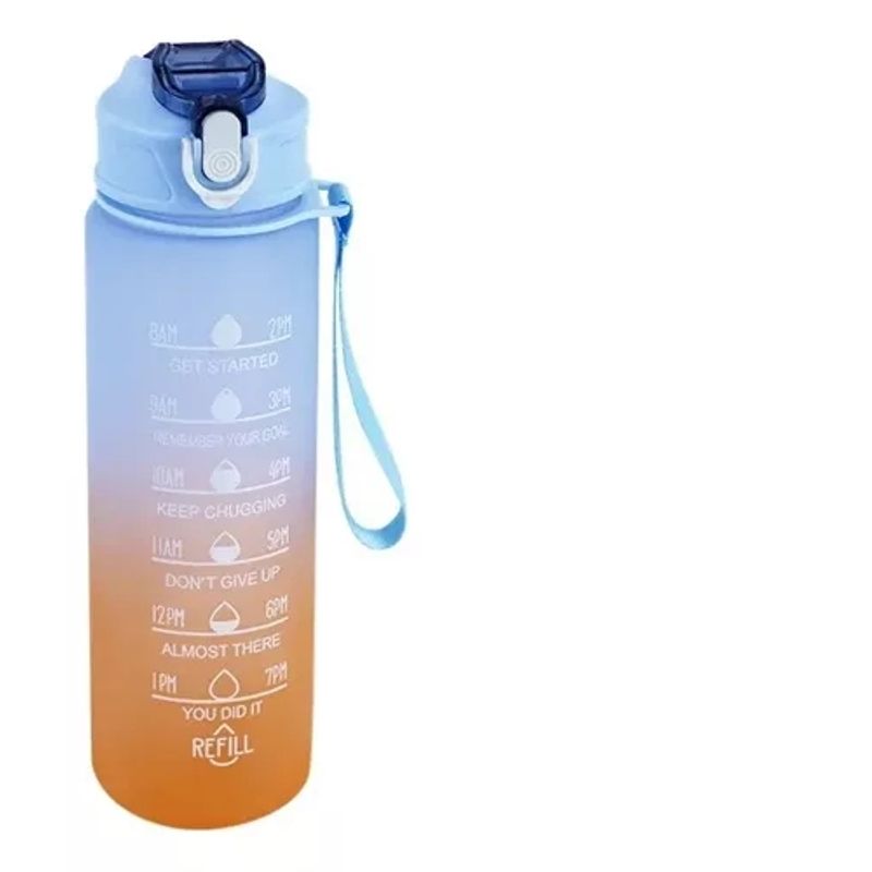 GENERICO - Botella De Agua Motivacional 1 Litro Deportiva Gym