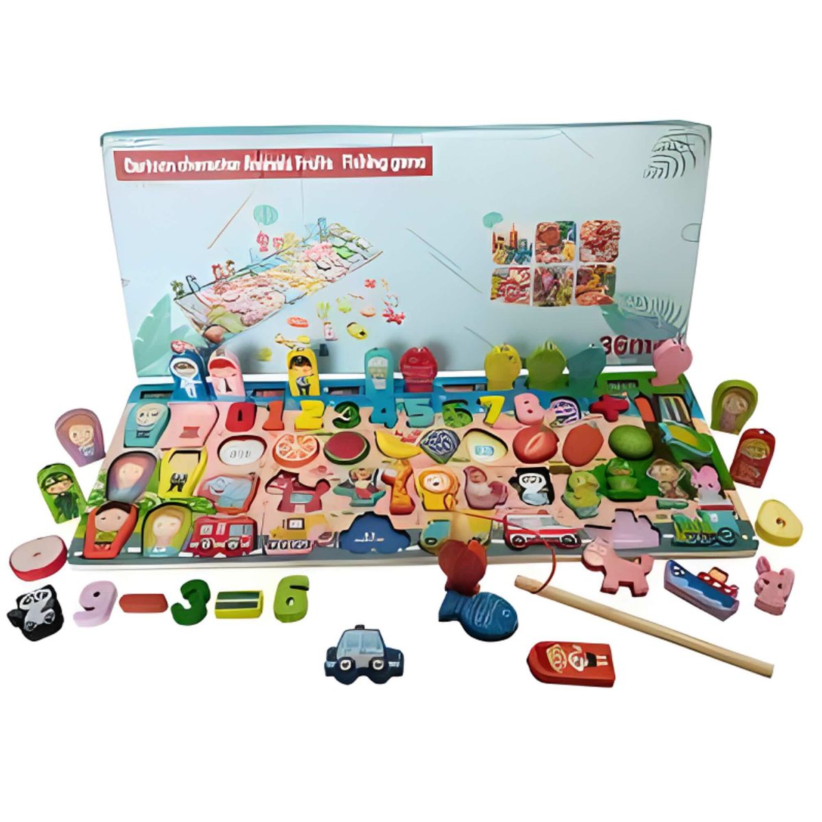 GENERICO - Tablero Madera Multifuncional Montessori Juguete