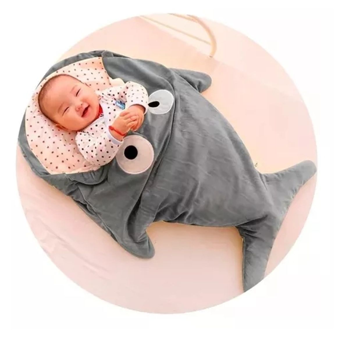 GENERICO - Saco De Dormir Para Bebes Forma De Tiburón Manta Grueso