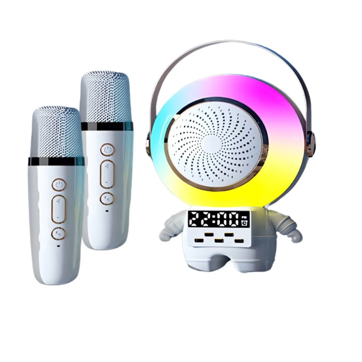 GENERICO - Parlante Bluetooth Astronauta Doble Microfono USB