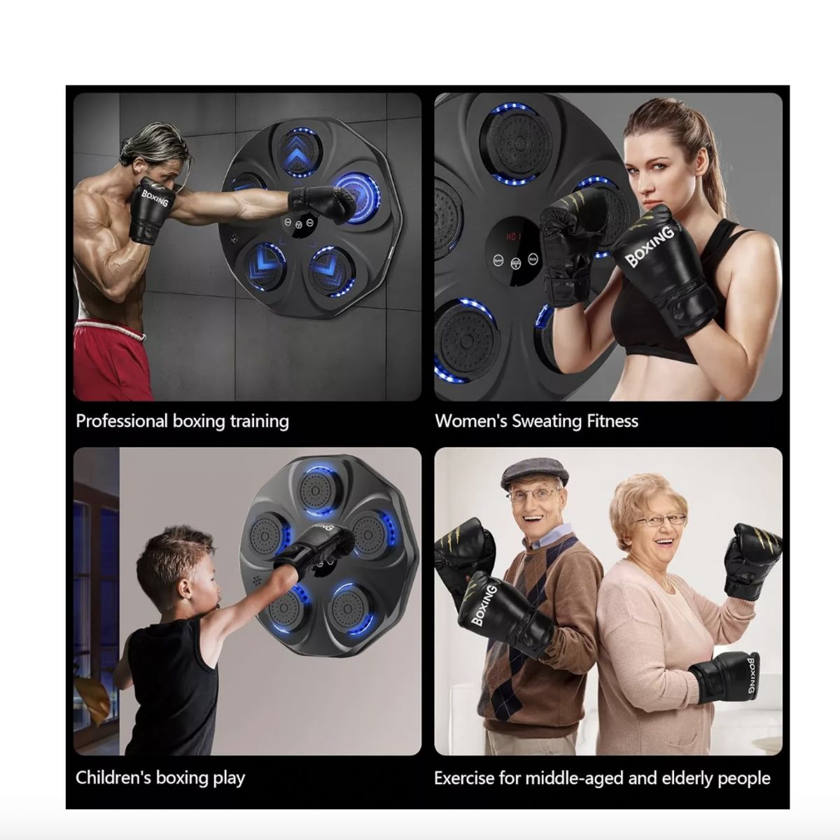 FRANAFOR - Maquina Boxeo Musical Artes Marciales Coordinación Bluetooth