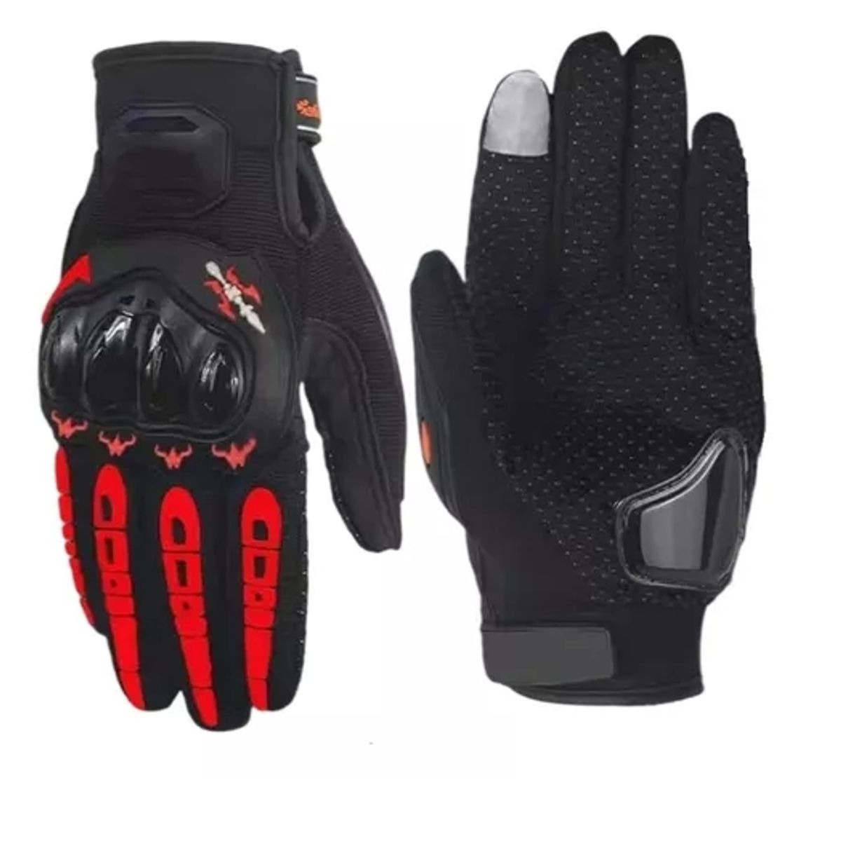 GENERICO - Guantes Para Moto Bicicleta Con Protecciones Pantalla Táctil