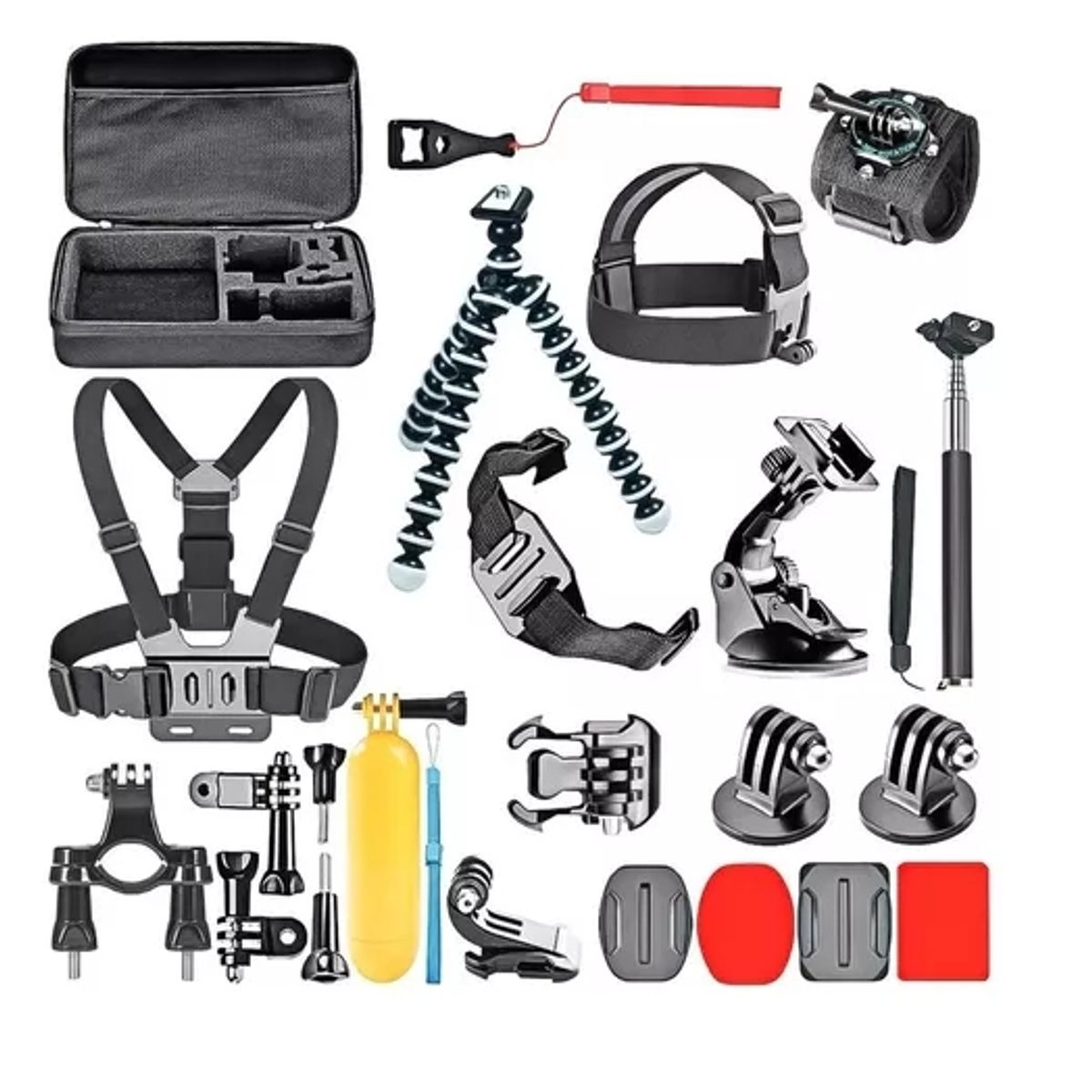 GENERICO - Kit Maleta Gopro Accesorios De Cámara Deportiva 28 Piezas