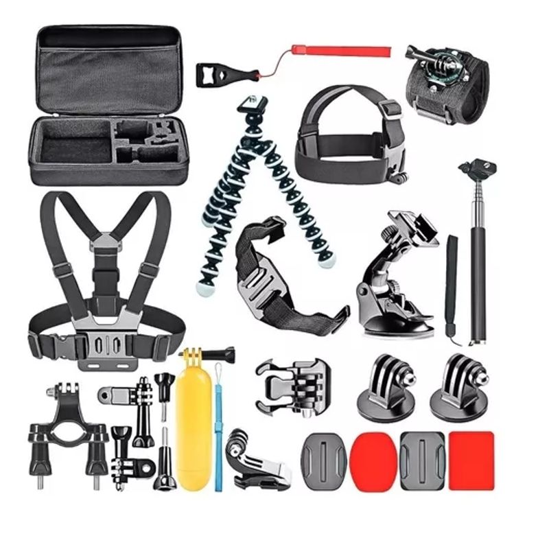 GENERICO - Kit Maleta Gopro Accesorios De Cámara Deportiva 28 Piezas