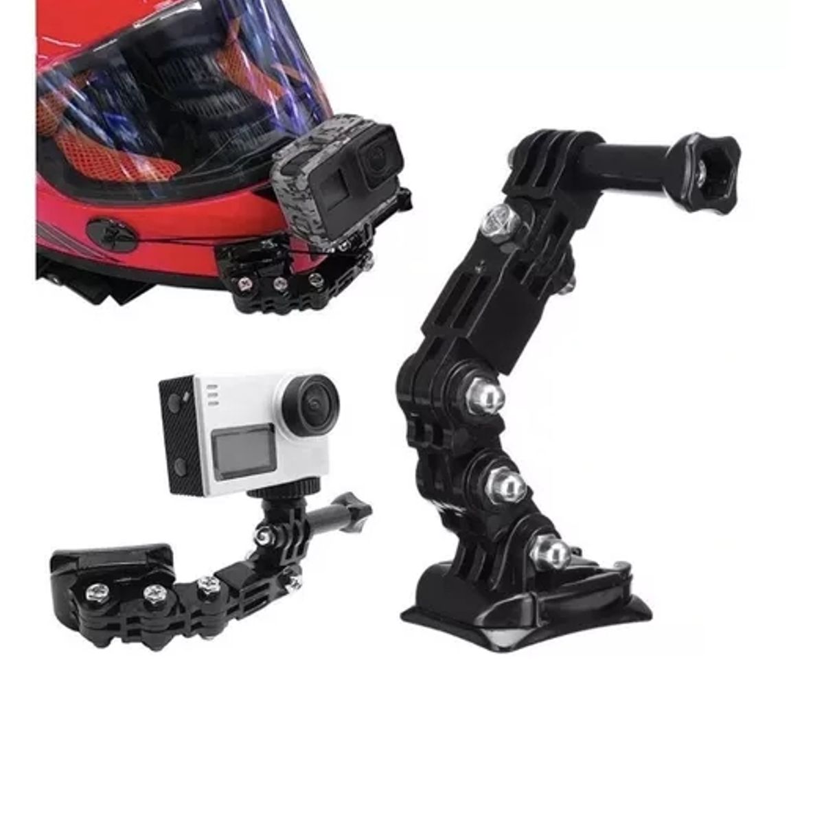 GENERICO - Soporte Gopro Hero Frontal Para Casco Moto Bicicleta