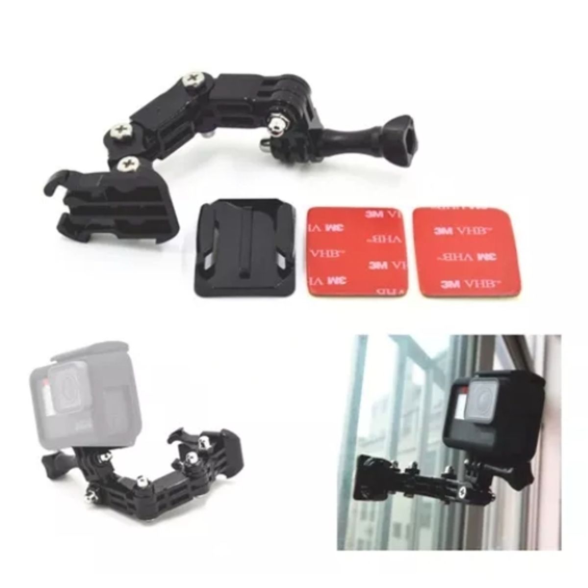 GENERICO - Soporte Gopro Hero Frontal Para Casco Moto Bicicleta