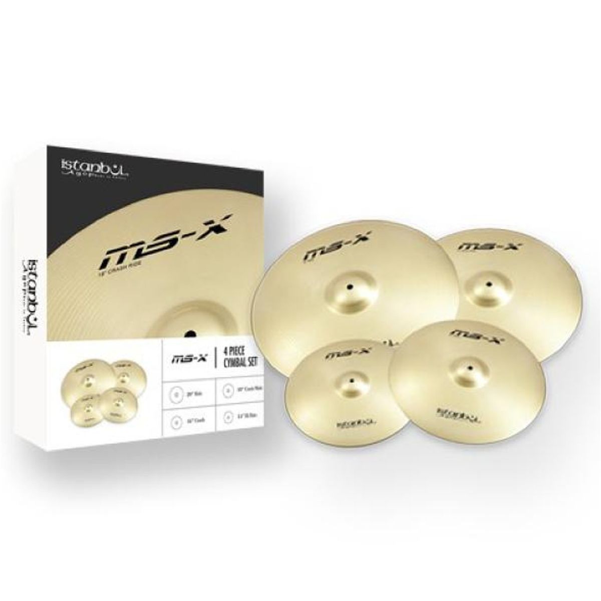 ISTANBUL AGOP - Pack 4 Platillos de Bateria Profesionales Istanbul MS-X SET4