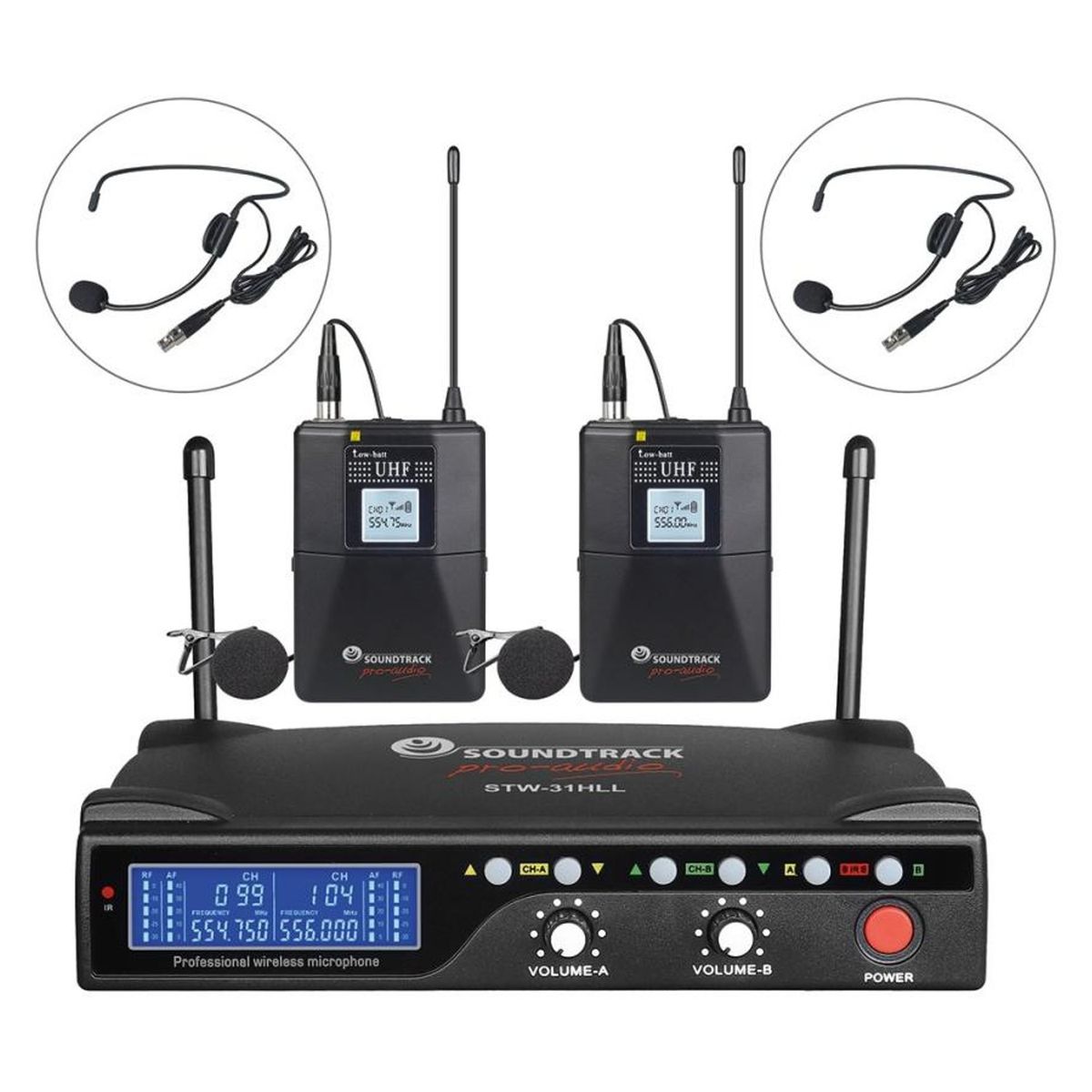 ORIGINAL SOUNDTRACK - Set Microfonos Inalambricos de solapa SoundTrack STW 31 HLL
