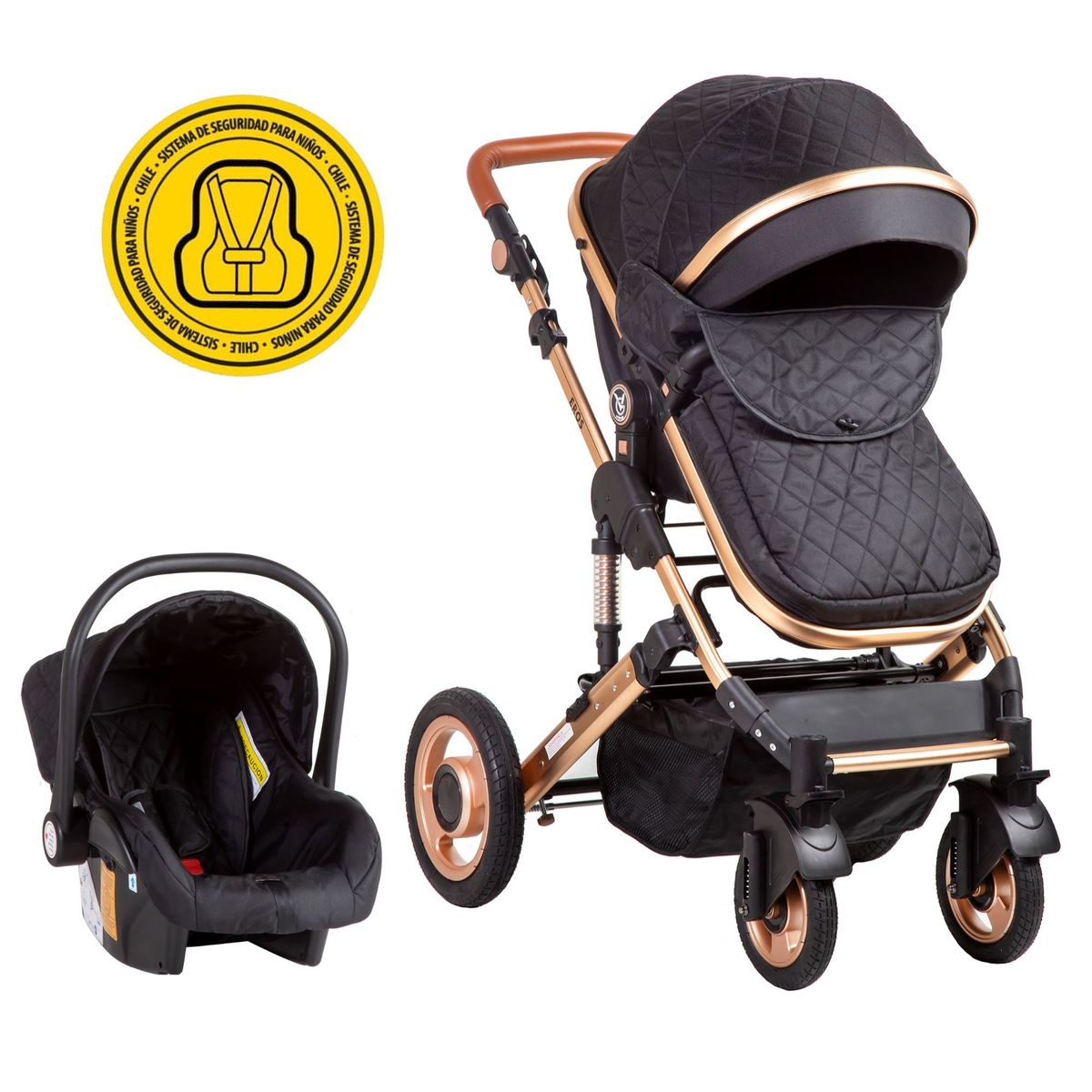 VOYAGE - Coche Travel System  Con Silla De Auto Eros Black