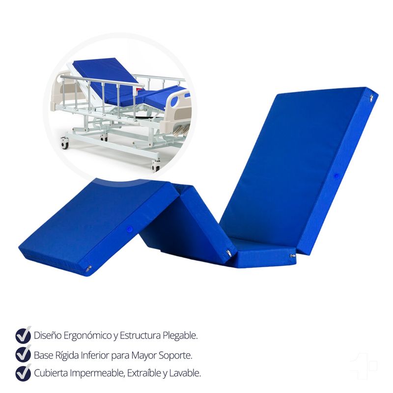 TOPMEDIC - Colchón Clínico con 4 Secciones Independientes y Base Rígida