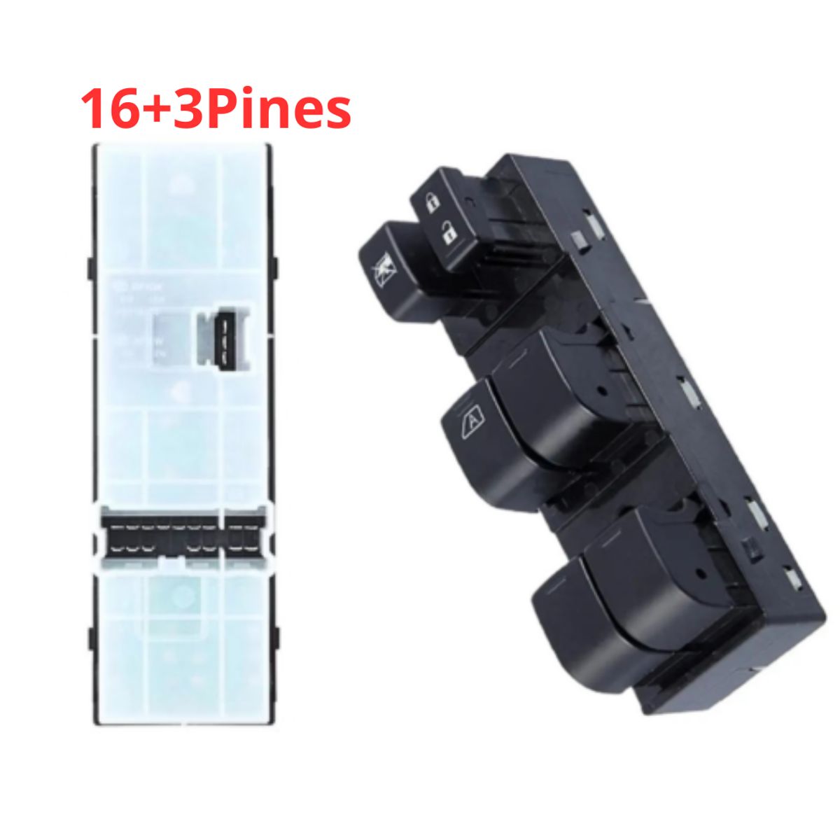 GENERICO - Botonera Alzavidrio Nissan Tiida 2009-2014 16+3pines