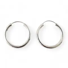 ANDREA COGGIOLA JOYAS - Aros Argolla Ruby Plata Fina 925