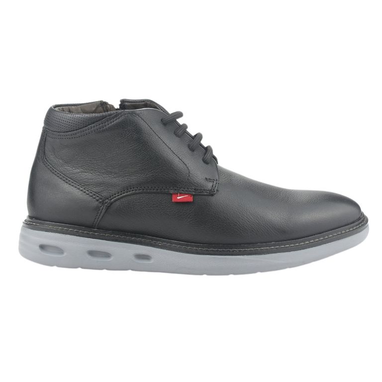 Botin Hombre Cuero D Negro 4162