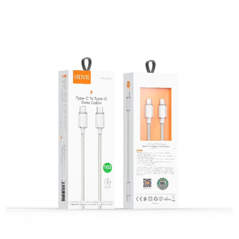 GENERICO - Cable Usb Tipo C a Tipo C Vidvie CB4024
