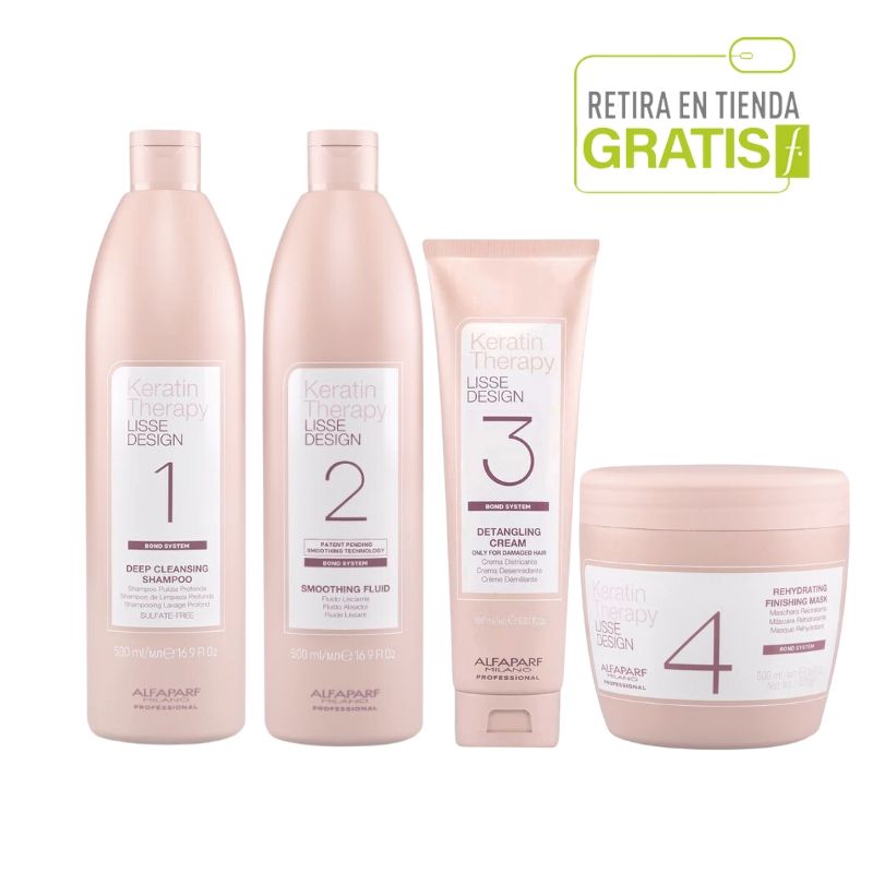 ALFAPARF MILANO - Kit Keratina Alisado Progresivo Alfaparf Lisse Design