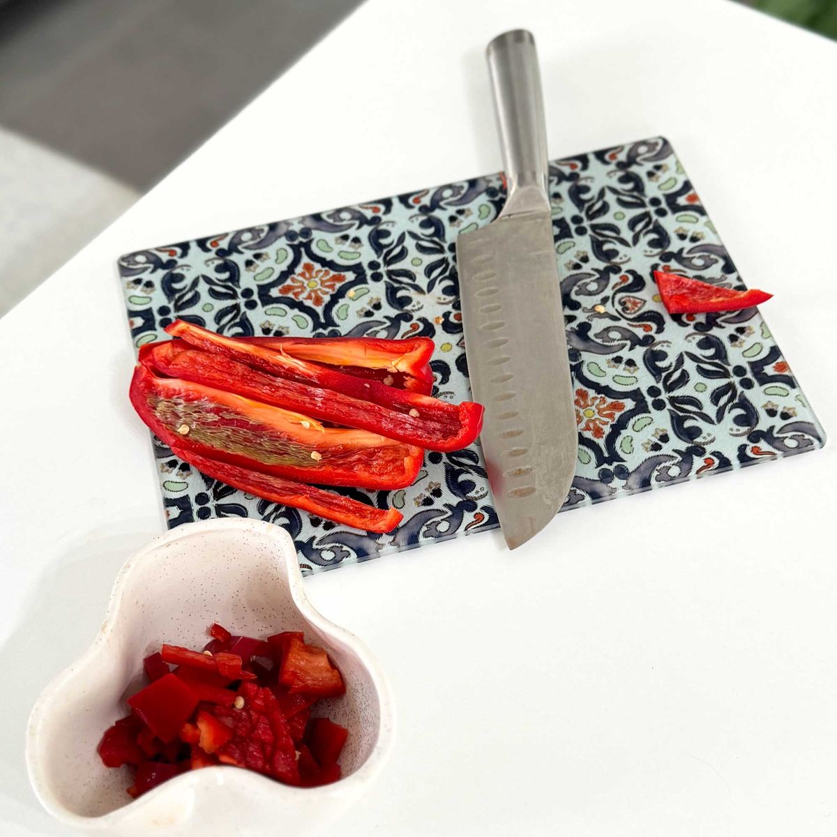 PAPER HOME - Tabla picar vidrio compacta 28 x 20 cm paper-home mosaico