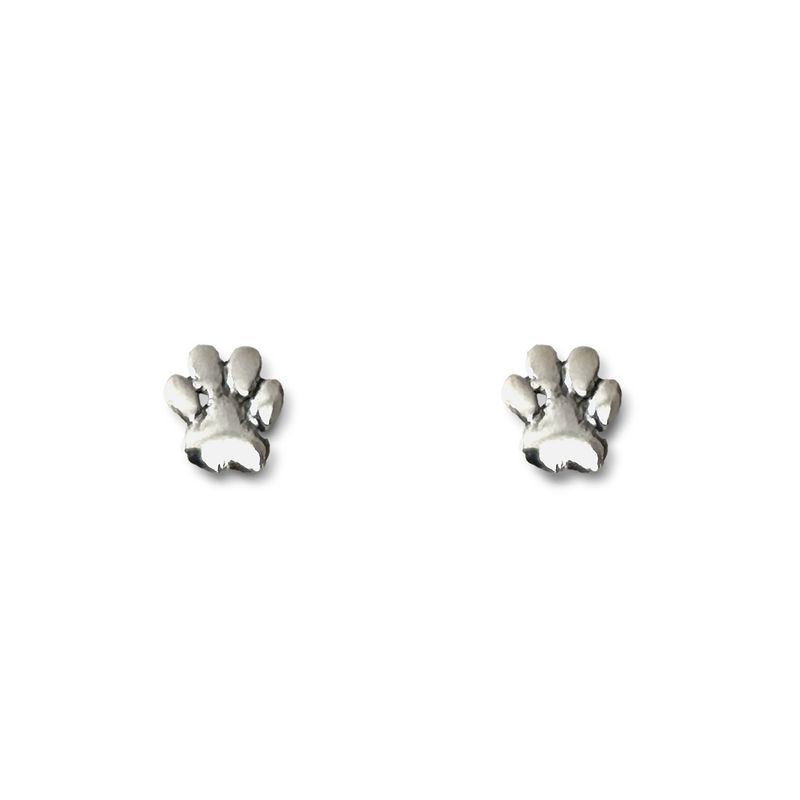 ANDREA COGGIOLA JOYAS - Aros Huella Perro 7mm Plata Fina 925