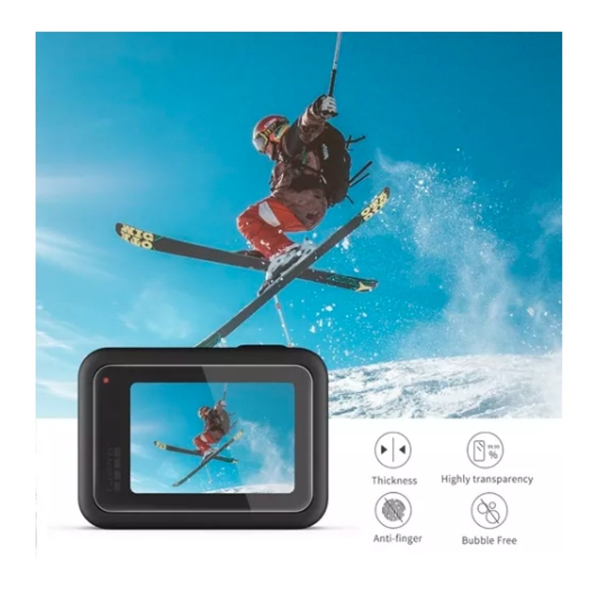 GENERICO - Micas Gopro Hero 8 color transparente