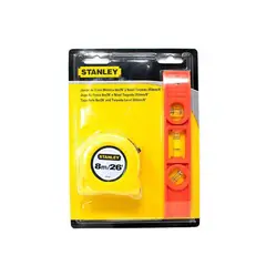 STANLEY - Cinta Métrica 8 Mts + Nivel Torpedo 203mm