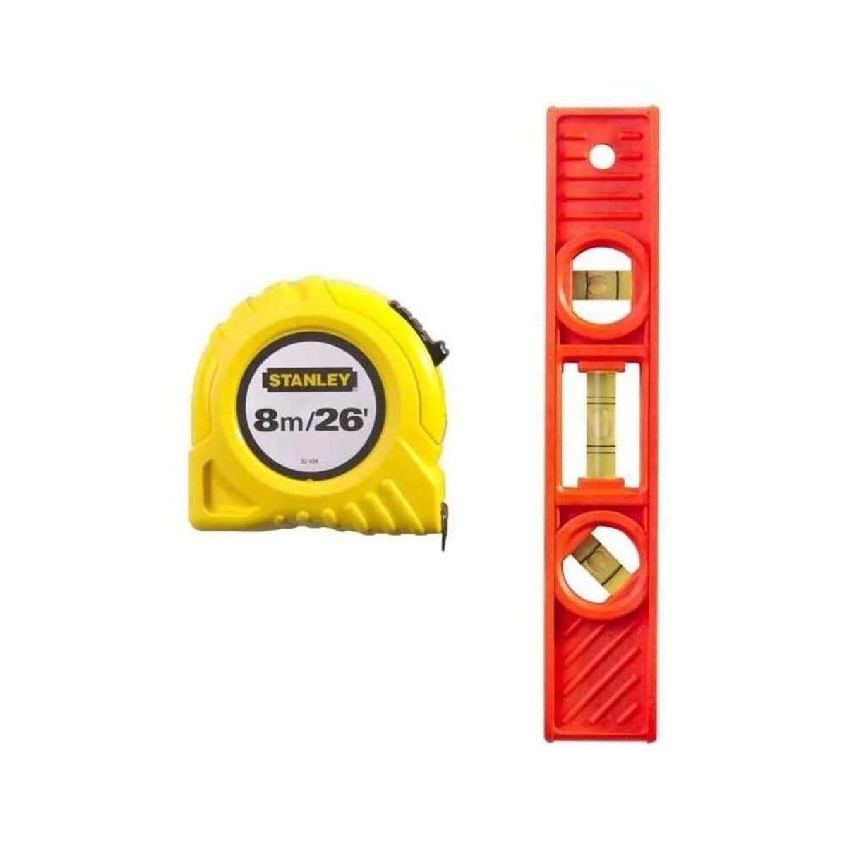STANLEY - Cinta Métrica 8 Mts + Nivel Torpedo 203mm