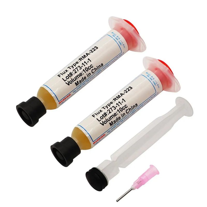 GENERICO - Pack X2 Flux Para Soldar Rma-223 + Aguja