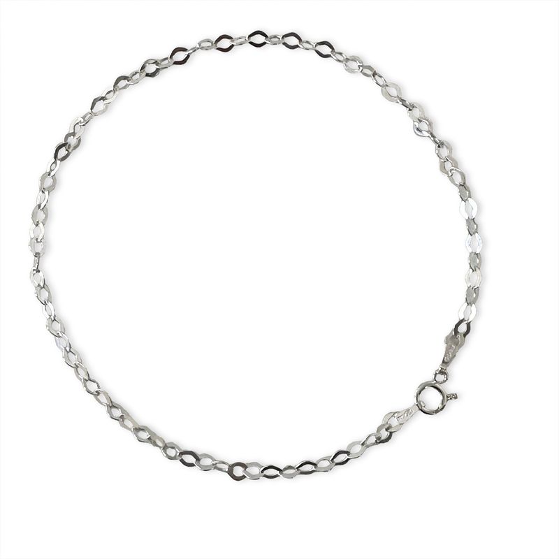 ANDREA COGGIOLA JOYAS - Tobillera Rombo Plata Fina 925