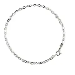 ANDREA COGGIOLA JOYAS - Tobillera Rombo Plata Fina 925