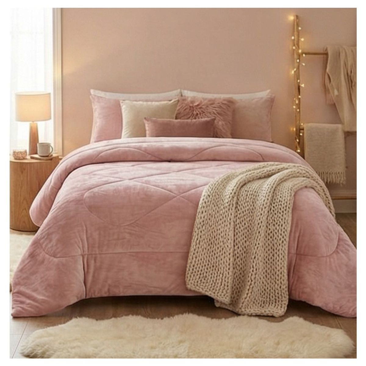 GENERICO - Cobertor Chiporro Invierno 2 Plazas - Rosado S005