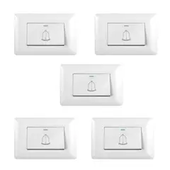 GENERICO - Pack x10 Pulsador Simple Timbre Interruptor 10a 250v Campana Hogar