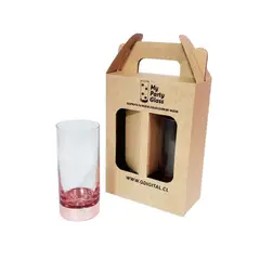 PERFECT CLASS - Set 2 Vasos Piscoleros Ember Cobrizado 500ml Estuche