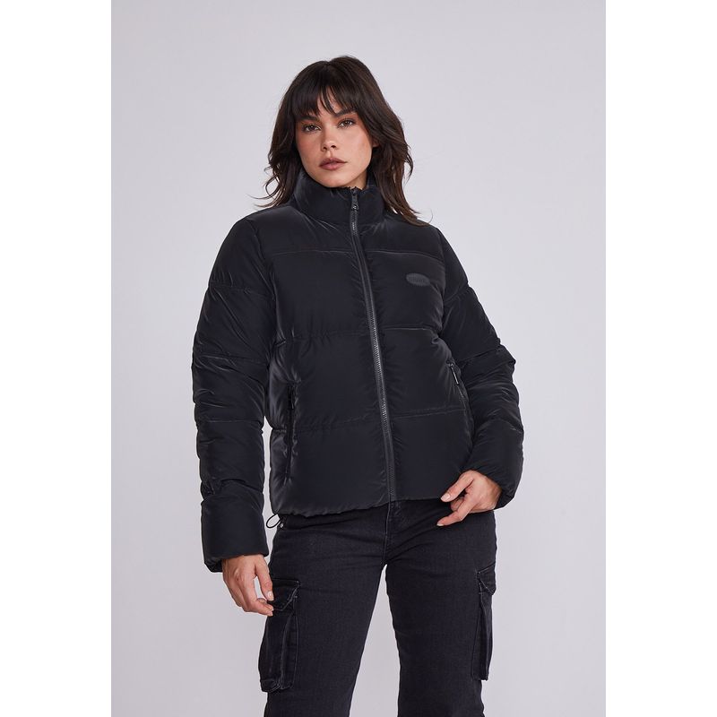 SIOUX - Parka Mujer Negro Brillante Sioux