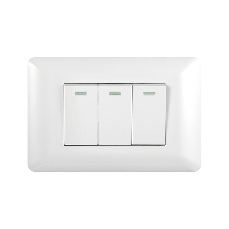 GENERICO - Interruptor Triple Onoff 10a Blanco Para El Hogar Y Oficina