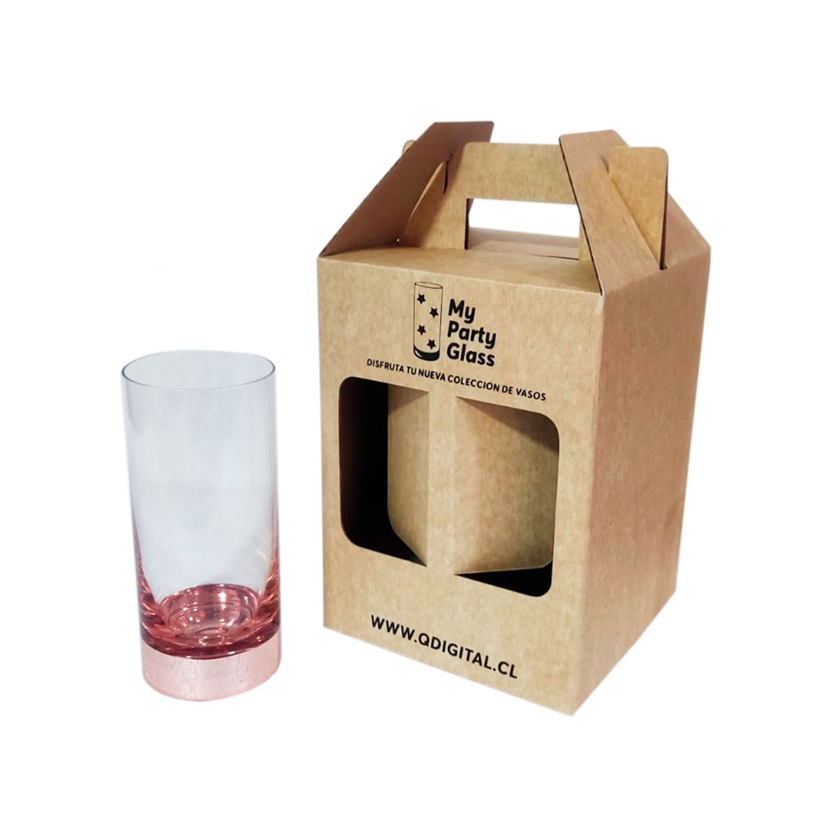 PERFECT CLASS - Set 4 Vasos Piscoleros Ember Cobrizado 500ml Estuche