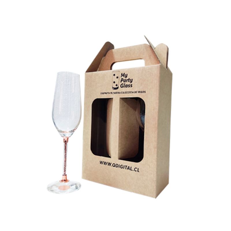 PERFECT CLASS - Set 2 Copas Espumantes Glow Cobrizado 235ml Estuche