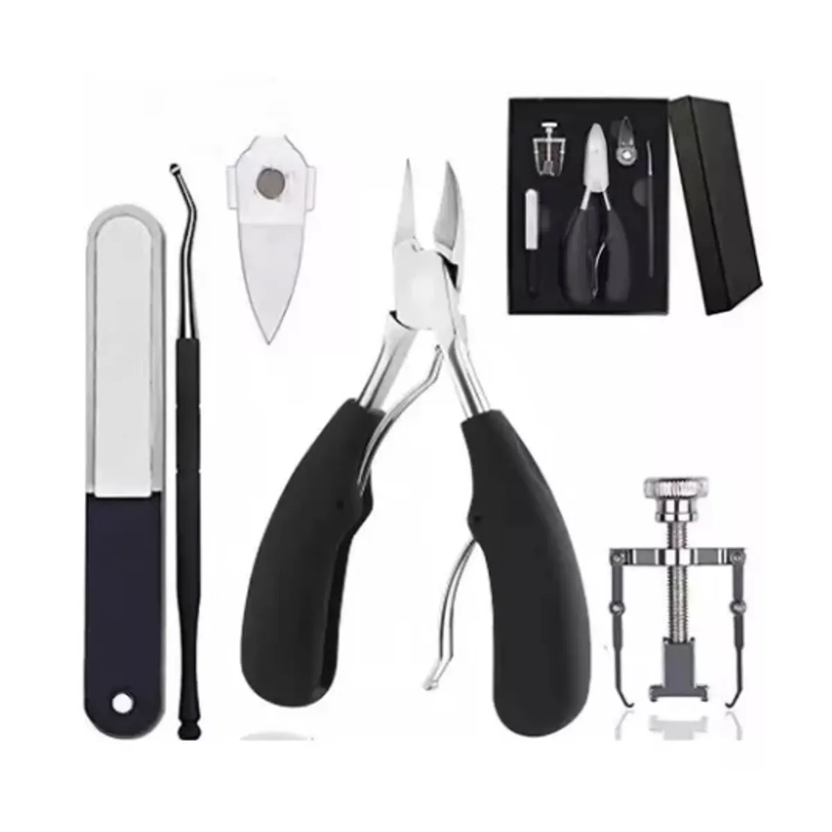 GENERICO - Kit Herramientas Uñas Encarnadas Set Pedicura Corta Uñas 5pz