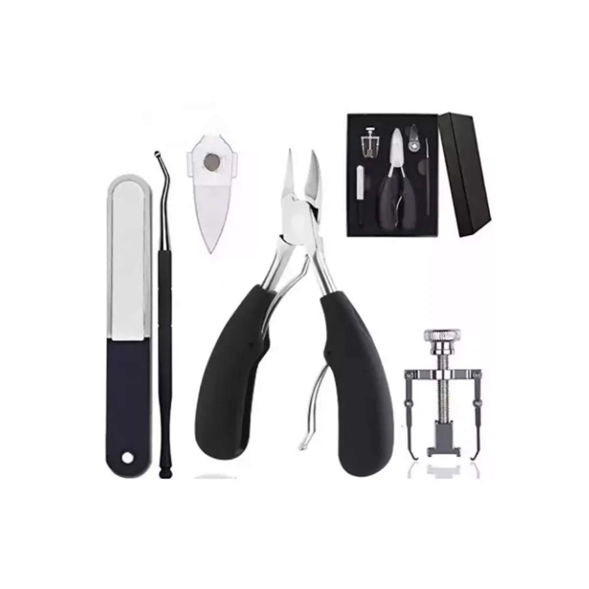 GENERICO - Kit Herramientas Uñas Encarnadas Set Pedicura Corta Uñas 5pz