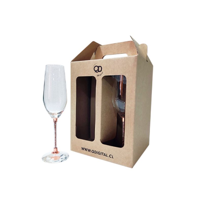 PERFECT CLASS - Set 4 Copas Espumantes Glow Cobrizado 235ml Estuche
