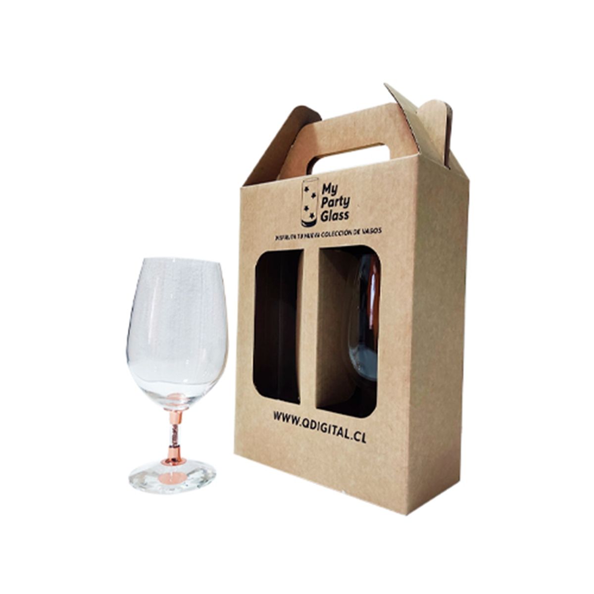 PERFECT CLASS - Set 2 Copas Cerveceras Glow Cobrizado 420ml Estuche