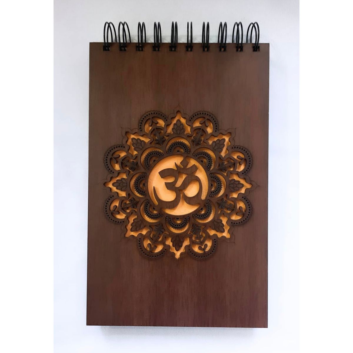 GENERICO - Croquera Om con tapa de madera café