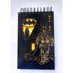 GENERICO - Croquera Batman con tapa de madera negro