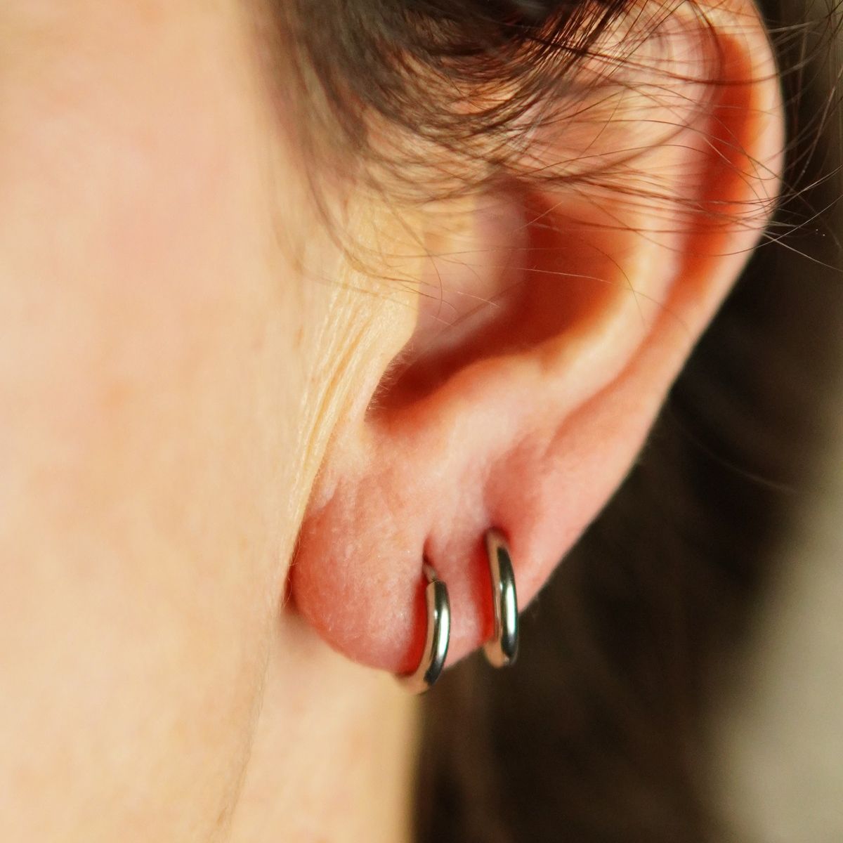 ELBAULDEJUMA - Argollas Lisas 6mm Aros Titanio Astm F136