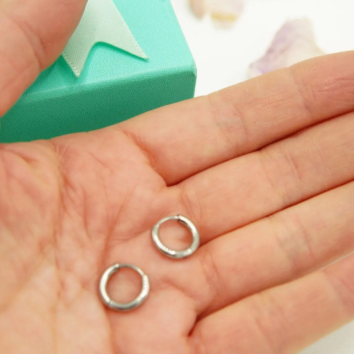 ELBAULDEJUMA - Argollas Lisas 6mm Aros Titanio Astm F136